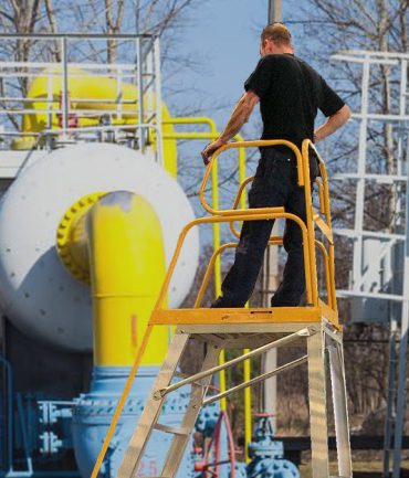 Compressor station of the gas pipeline. Industrial equipment. Distribution of natural gas.